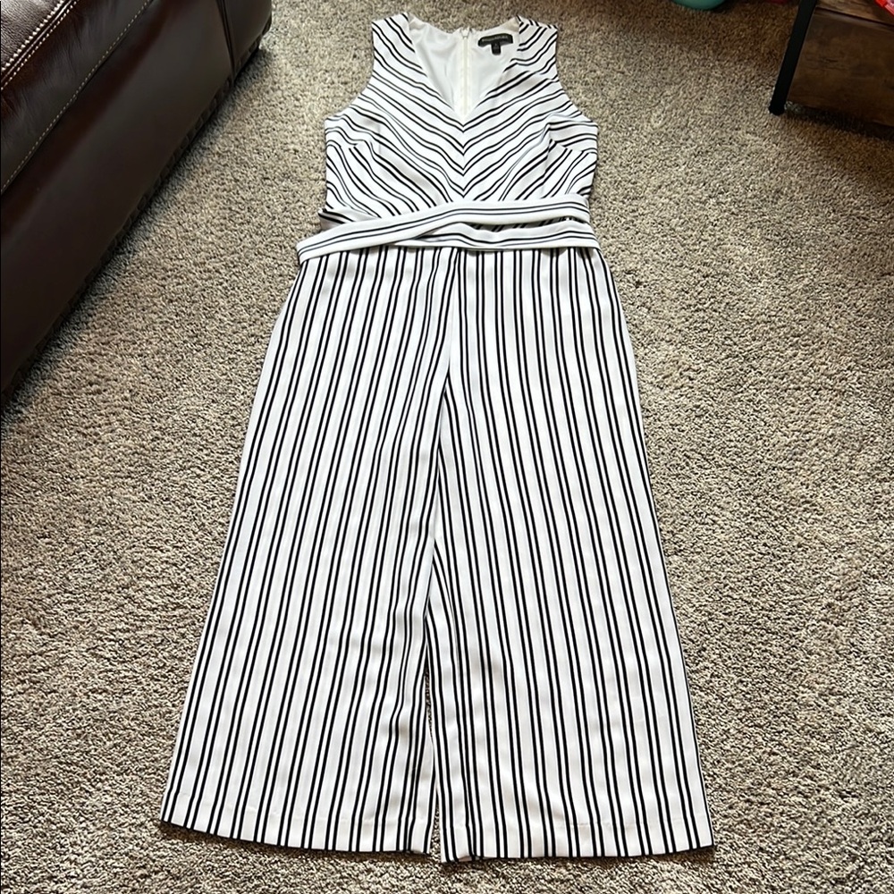 Striped Black and White Jumpsuit